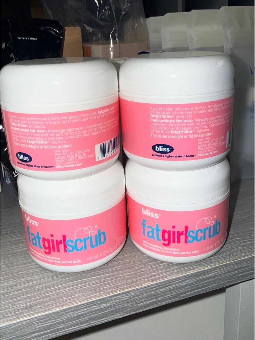 bliss Fatgirl Scrub Body Exfoliator - 4 Pack - Picture 2 of 2